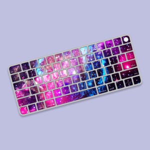 Cosmic Clusters Keys-sticker voor Apple Magic Keyboard | Sticker Galaxy Mosaic Magic Keyboard | Beschermende huid voor magisch toetsenbord met sterreneffect