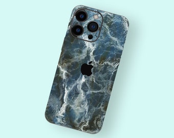 Oceanic Vortex iPhone Skin | Nautical Texture iPhone 15 Pro Skin | Aquatic Swirls iPhone Protective Film | Stormy Sea Imagery iPhone Decal