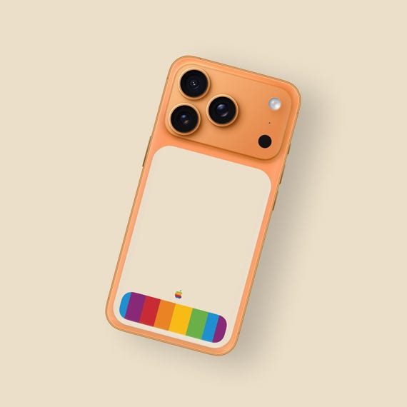 レトロテック時代のiPhone 17 Pro用背面ガラス専用ステッカー – ainbow