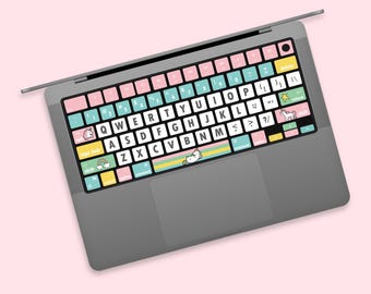 Unicorn Dream MacBook Keyboard Sticker | Playful Unicorn MacBook Pro Keyboard Skin | Cute Design & Oil-Resistant MacBook Air Keyboard Decal