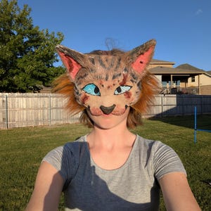 Brown cat mask