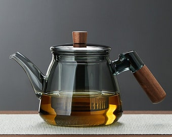 Glasteekanne | Hochtemperaturbeständige verdickte Teekanne zur Wassertrennung | Blumenteekanne | Startseite | Brauende Teekanne | Kung-Fu-Teeset