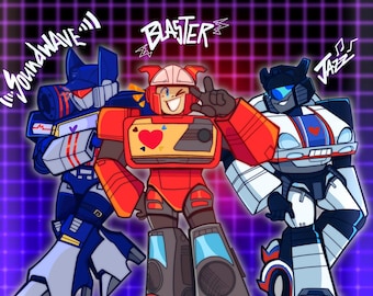 Transformers Stickers! Soundwave|Blaster|Jazz
