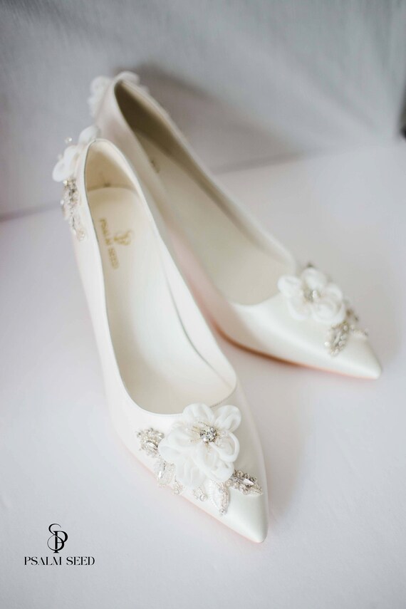 Faith Wedding Shoes Luxury Heels Bridal Shoes Pointy Heels Etsy UK