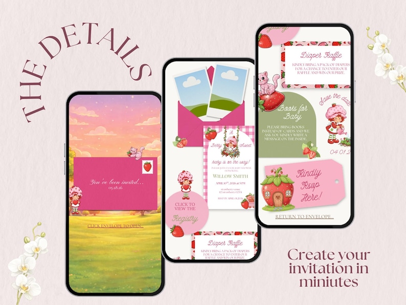 A Berry Sweet Baby Is On The Way | Baby Shower Website | Editable Canva image 3