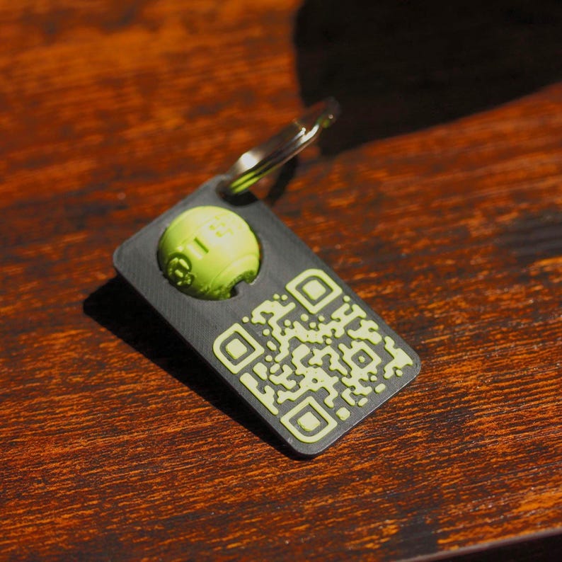 10x Custom Qr-code Business Card With Spinning Logo/charm - Etsy