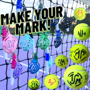 Customised Tennis Ball Stencils. Make your mark!