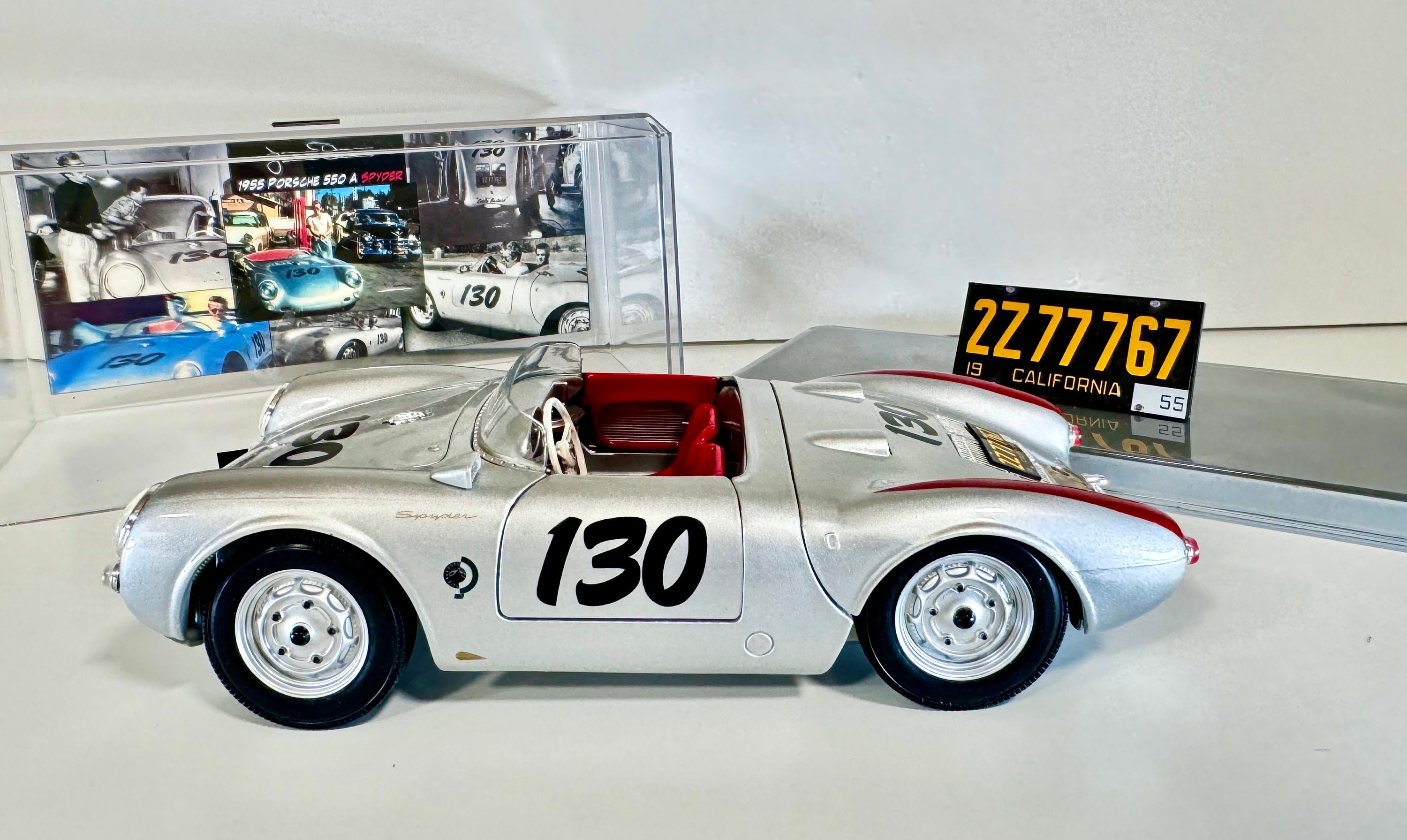 Custom 1/18 Scale Diecast 1955 Porsche 550 A Spyder James Dean