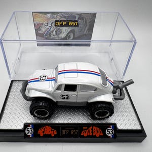 Herbie The Baja #53 Love Bug Volkswagen 1/64 VW 1:64 Diecast With Custom Display Case