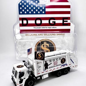 President Trump Garbage Supporters Diecast Truck Custom 1/64 Loadmaster MAGA Truck