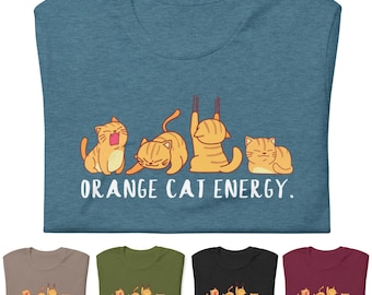 Orange Cat Energy Unisex t-shirt - Cat People Stuff