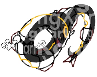 Glänzendes Rayquaza [DIGITALE KUNST]