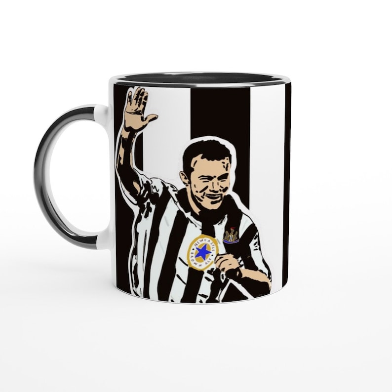 Alan Shearer Mug | in a Newcastle United kit | Perfect gift for a Newcastle fan image 1