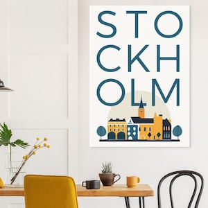 Stockholm Sweden Travel Print - Travel gift, home decor, Stockholm poster with or without frame
