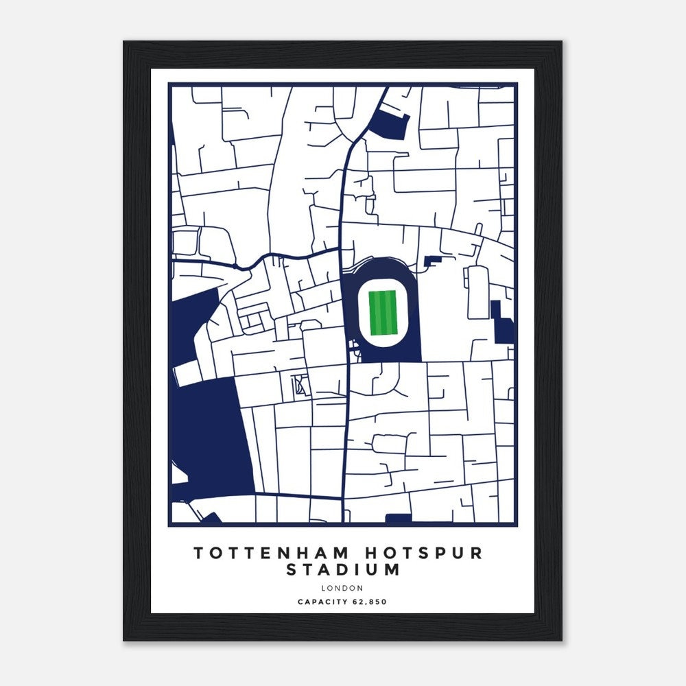 Spurs Map Print UK