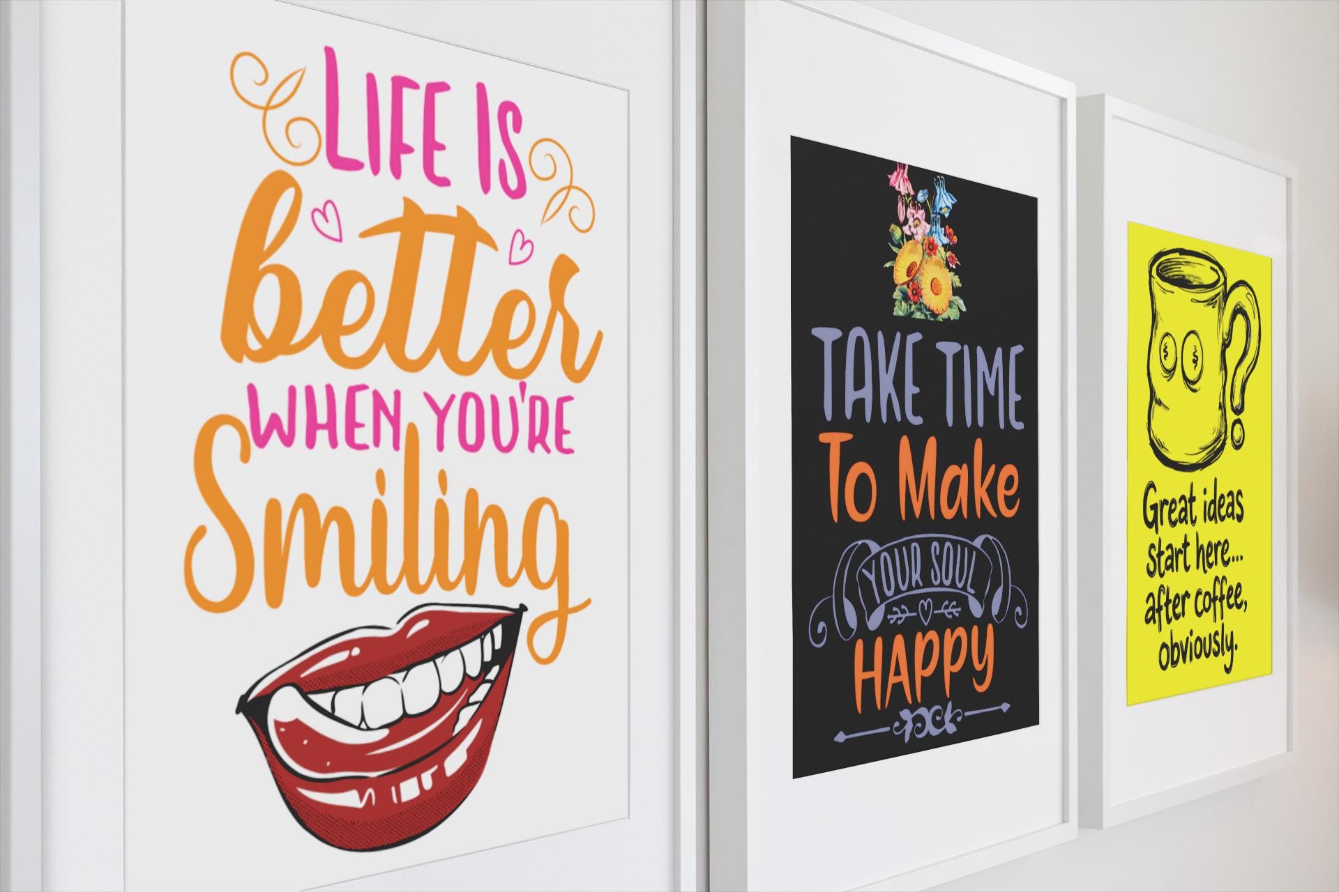Printable Motivational Wall Art Set • Modern Home Office Decor (digital ...