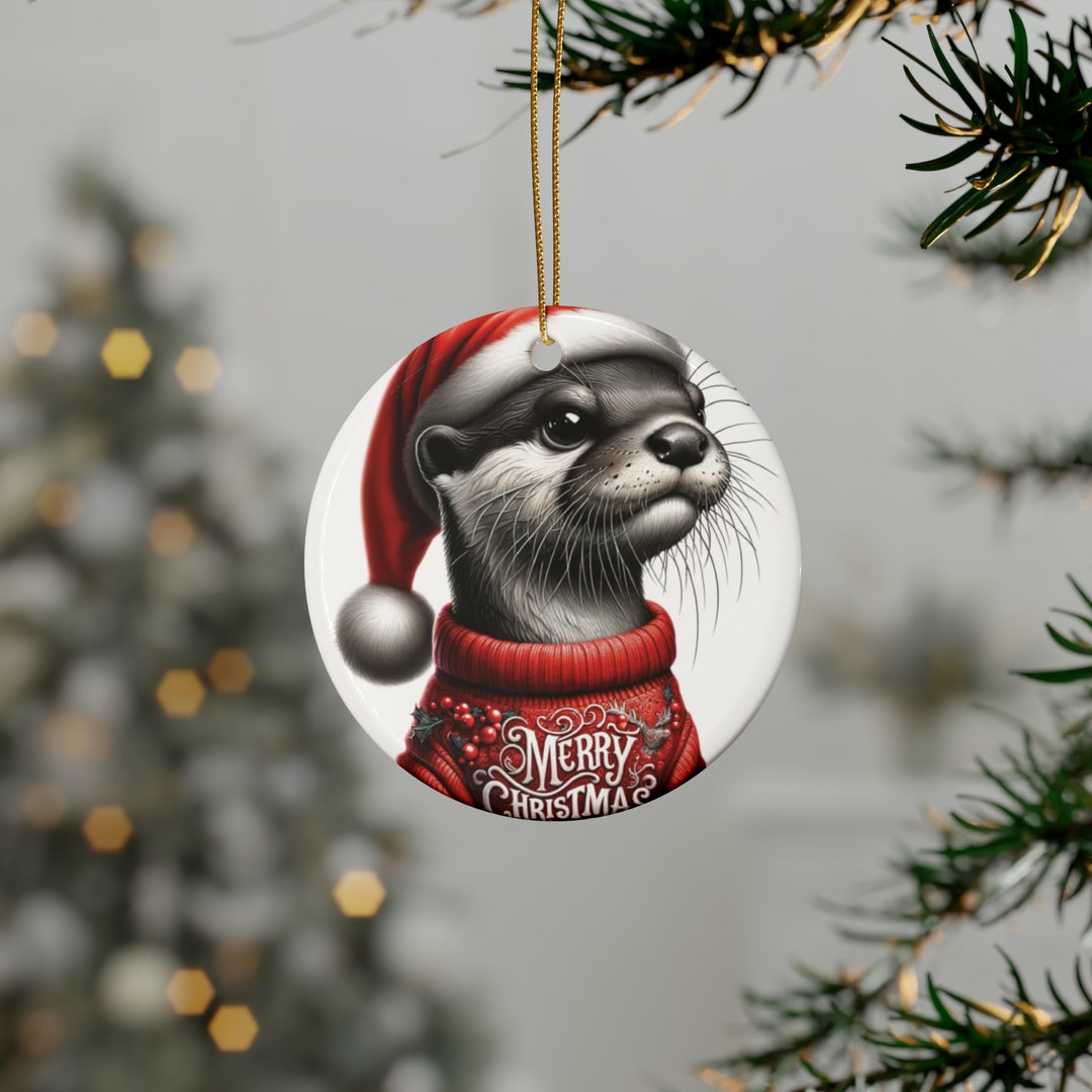 Otter Christmas Ornament 