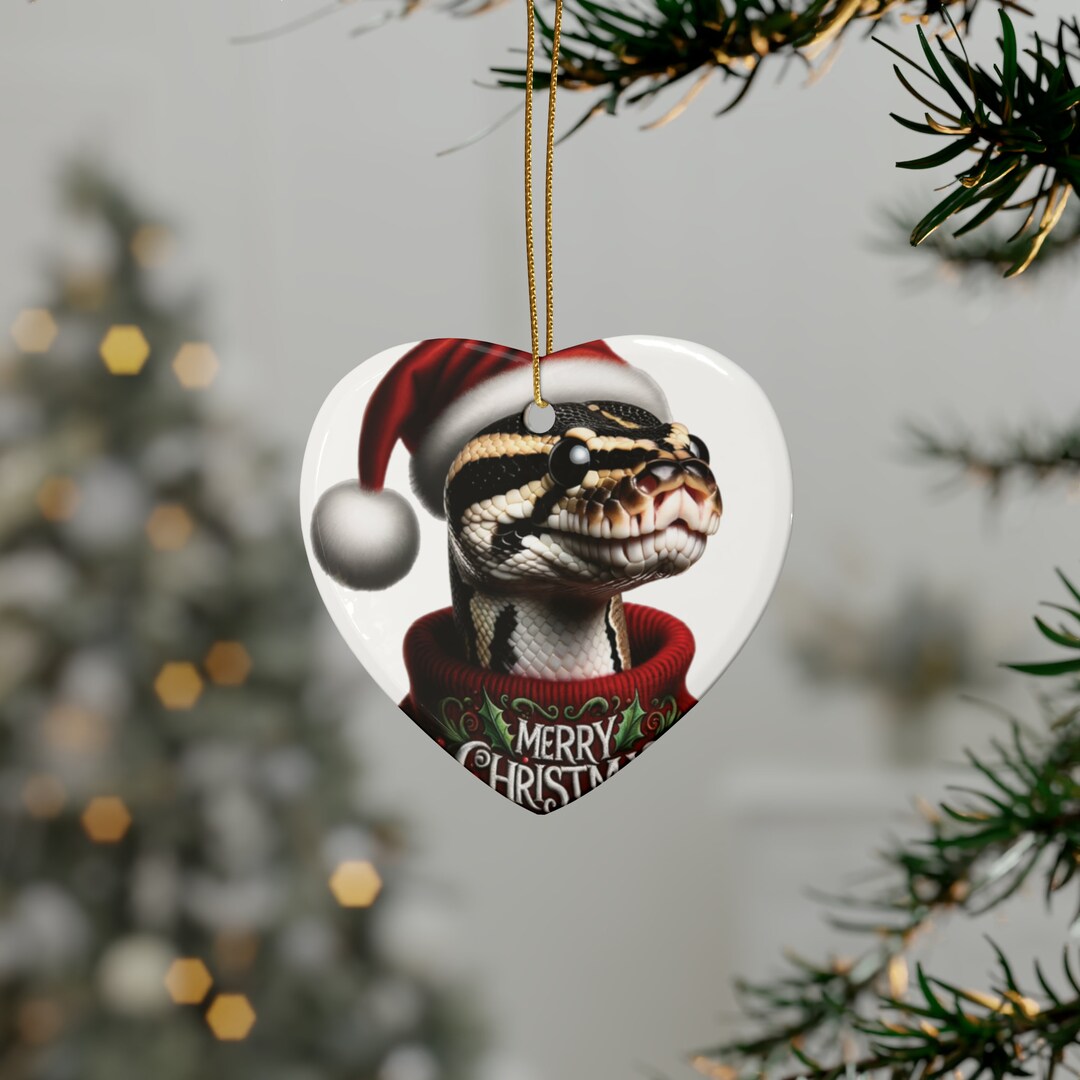 Merry Christmas Reptile Ornaments, Enchanted Yuletide Creatures, Ball ...
