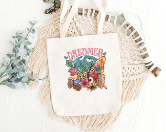 Tote bag, beach bag, shoulder bag, gift for her, custom tote bag, shopping bag, travel bag, trendy tote bag, dreamer