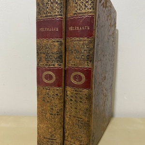 Telemaque Pt 1/2, Fenelon Vintage 1790s French Book Incredibly Rare Book Illustrated Story Book Greek Myth Collectible French King