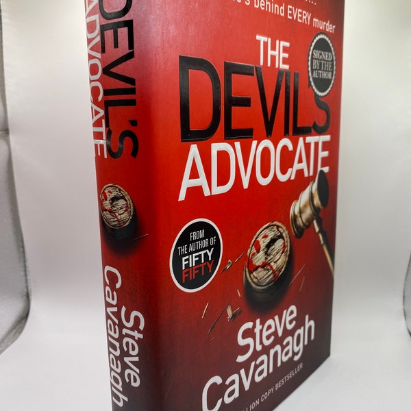 The Devil’s Advocate, Steve Cavanagh, signed by author first edition crime devil courtroom drama dust jacket hardback good condition