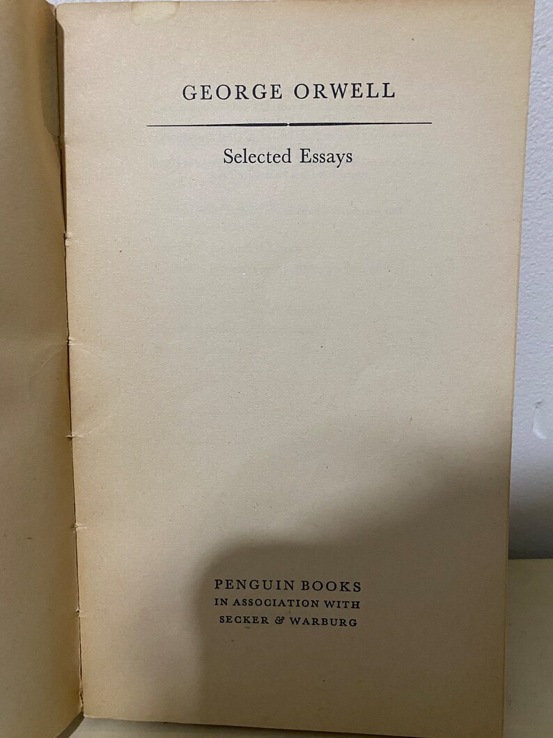 orwell selected essays