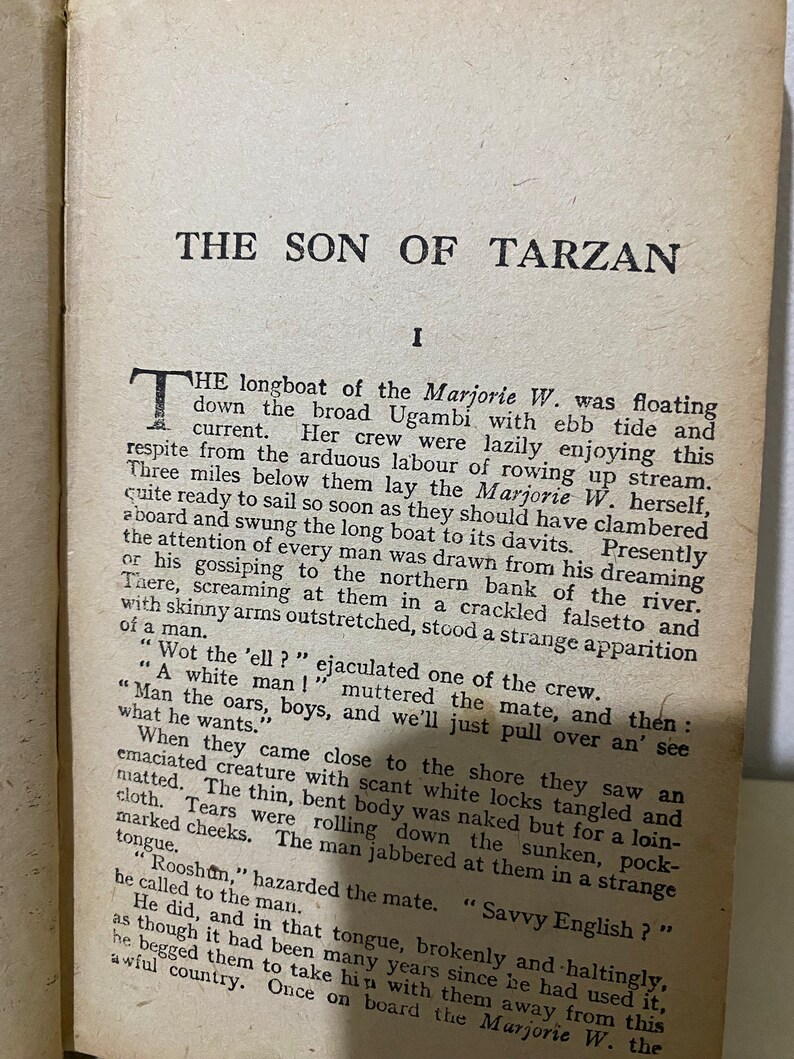 The Son of Tarzan, Edgar Rice Burroughs, Old Hardback Book Tarzan ...