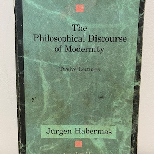 Philosophy of Modernity, Habermas, Complex Philosophical Essays Book German Philosophy Book SoftCover Book Intellectual Gift