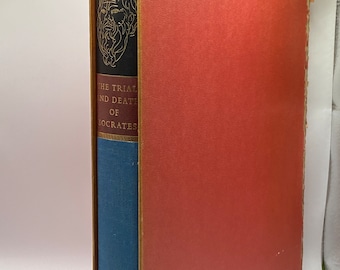 The Trial and Death of Socrates, Plato, 60s philosophical discourse a conversation Heritage Press rare print illustrated good slip case