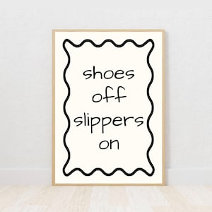 Shoes Off Wall Art Printable, Take Shoes Off Please, Hallway Wall Art, Entryway Print, Entryway Decor, Typography Print, Digital Download