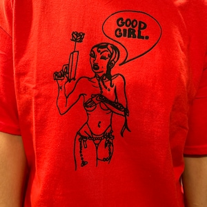 GOOD GIRL Grafik-t-Shirt alternative y2k gildan Siebdruck-Baumwoll-T-Shirt xs-4xl