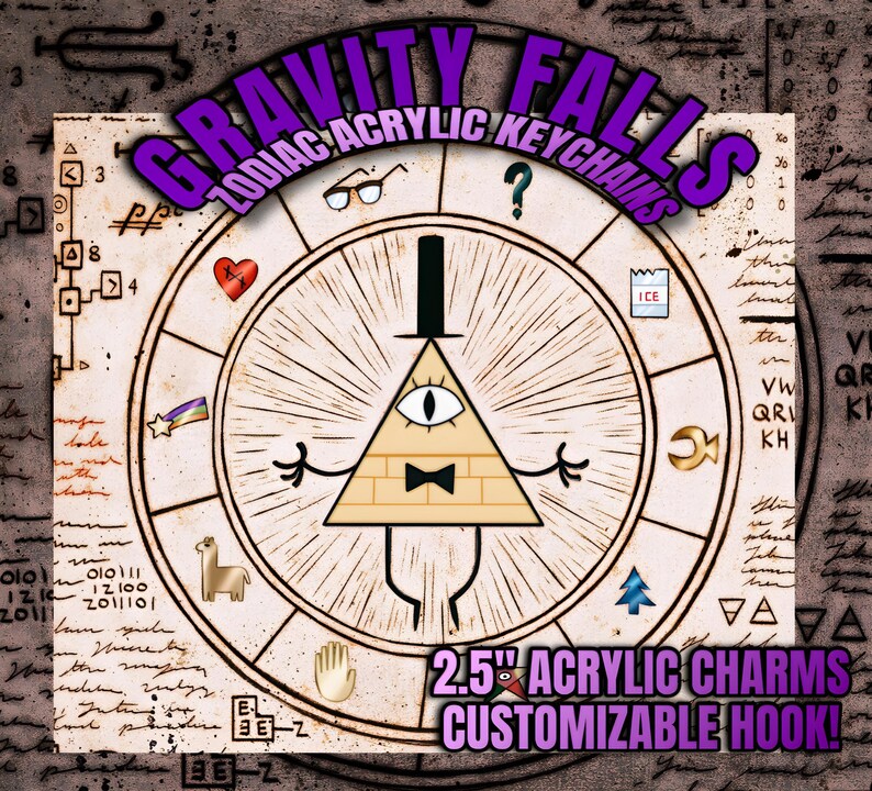 Llaveros de Gravity Falls Bill Cipher Zodiac Dipper Mabel Grunkle Stan ...