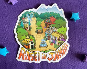 Raised in Jamaa | 3 Inch Vinyl Sticker | Animal Jam Nostalgia