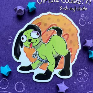 Gir Luvz Cookiez! | 3 inch Vinyl Sticker | Invader Zim 2000s Cartoon Scene Kid Throwback Internet Culture
