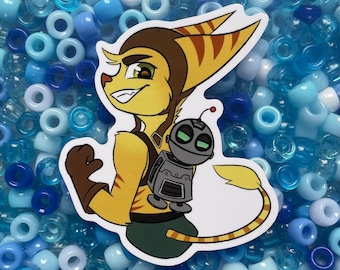 Ratchet en Clank PlayStation Heroes | 3 inch vinylsticker | PS2 PS3 Gaming Nostalgie Slapeloosheidsspellen