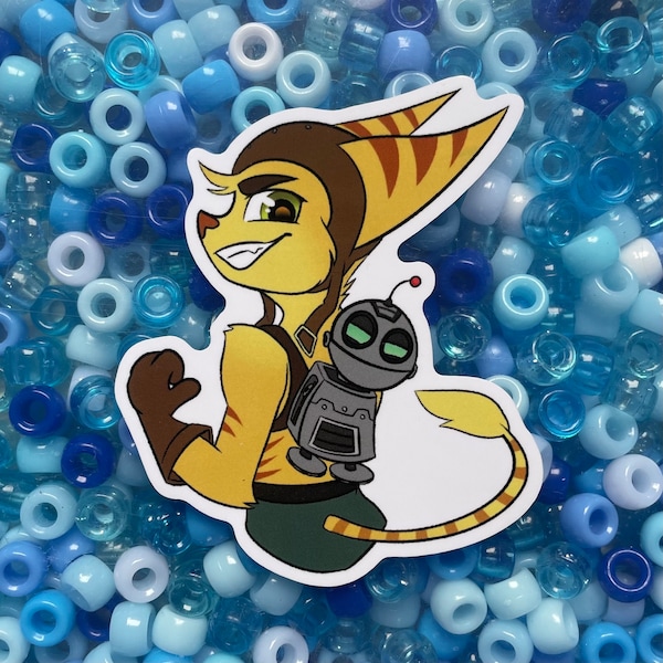 Ratchet and Clank PlayStation Heroes | 3 inch Vinyl Sticker | PS2 PS3 Gaming Nostalgia Insomniac Games