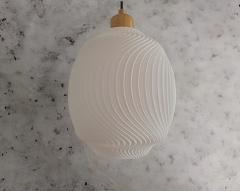 Modern geometric pattern ceiling lamp - 3d printed with brass fitting for timeless design. E27 fitting compatible