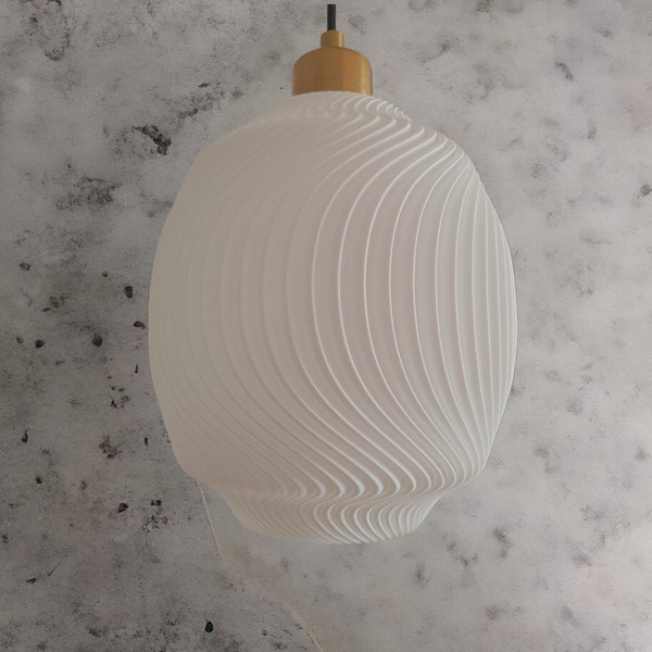 Moderne plafondlamp met geometrisch patroon - 3D-geprint met messing fitting voor tijdloos design. E27-fitting compatibel