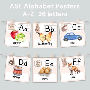 Bilingual Alphabet Poster: ASL Classroom Print (Digital Download)