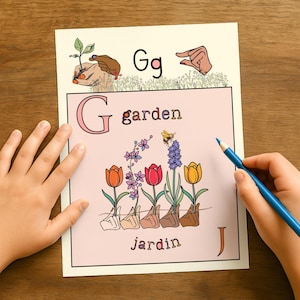 Trilingual ABC Coloring Book: ASL, Spanish, English (Digital Download)