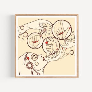 Sign Language Instant Download, ASL Wall Art, ASL Printable Wall Art,Sign Language Gift, Retro Wall Art Printable Sign Language Interpreter