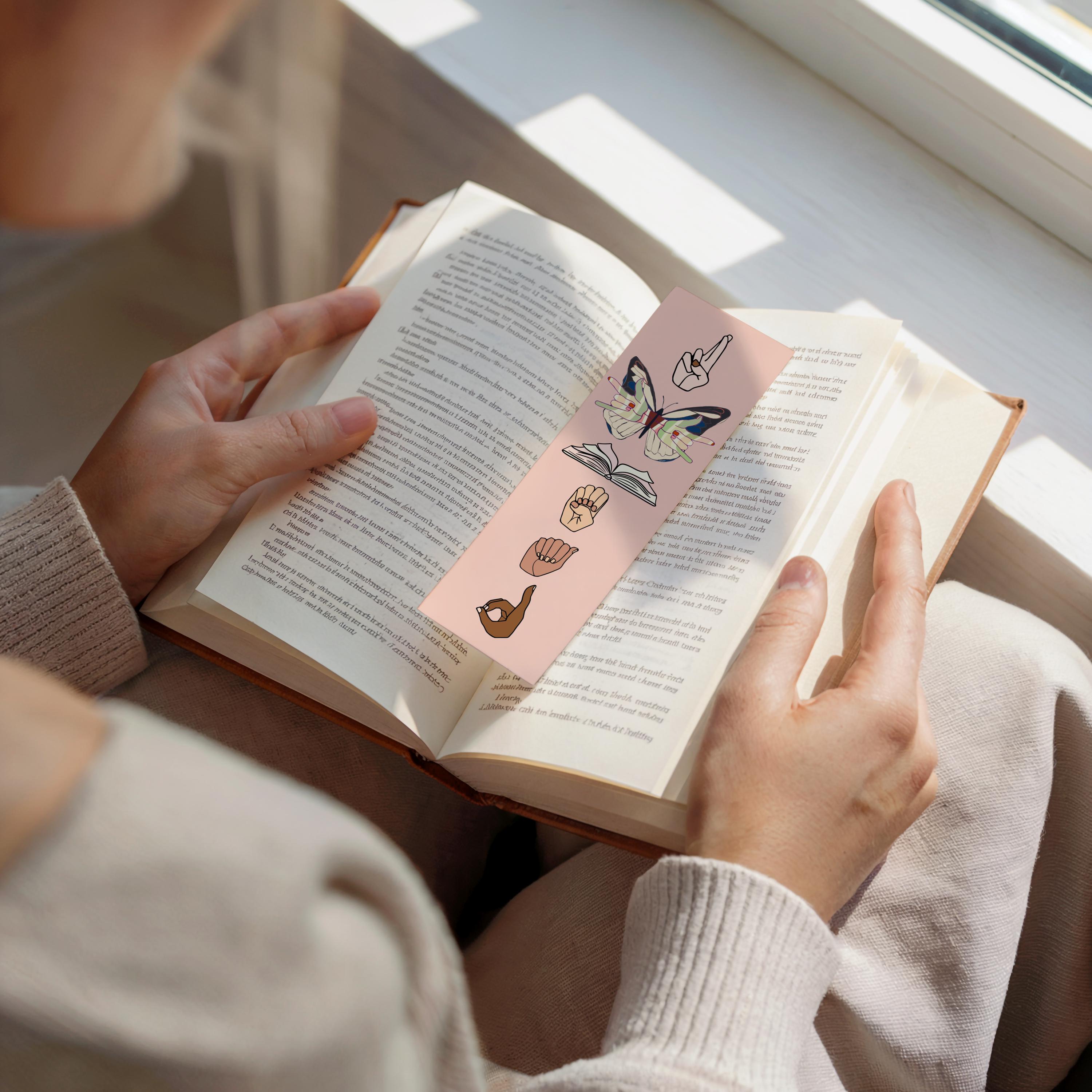 Sign Language Bookmarks Printable Bookmark ASL Sign Language Printable ...