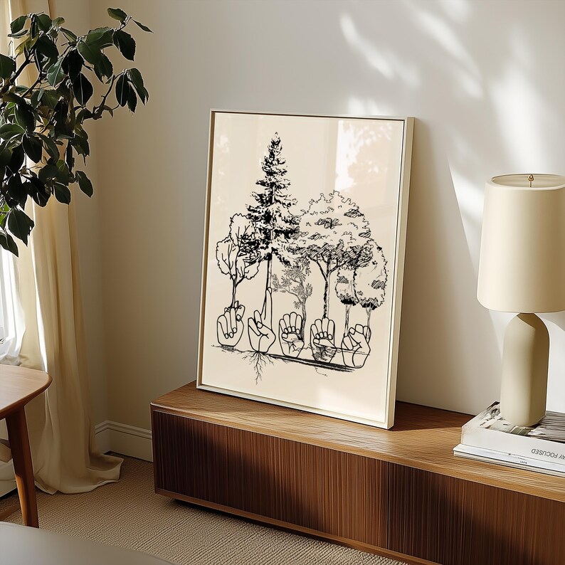ASL TREES Poster: American Sign Language Wall Art (digital Download) - Etsy
