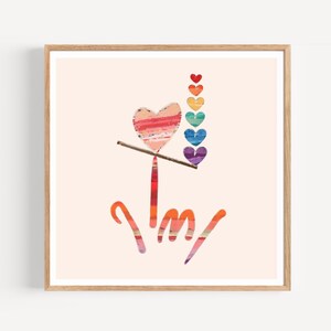 ASL ILY Wandkunst, Gebärdensprache Sofort-Download, Gebärdensprache Geschenk, rosa Schmetterling Druck Retro Wandkunst, ich liebe dich Gebärdensprache
