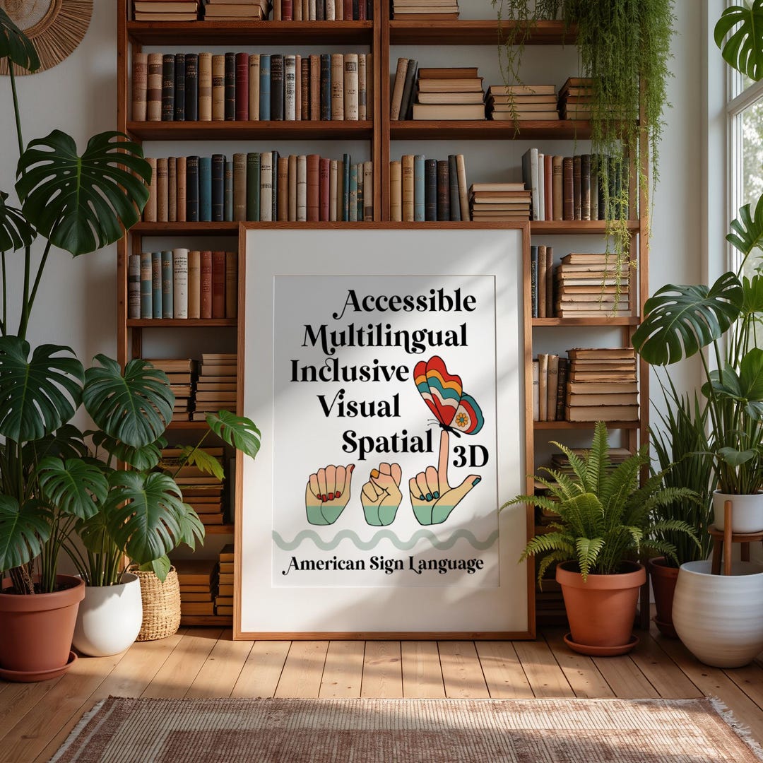 ASL Accessible Inclusive Multilingual Butterfly Poster: Sign Language ...
