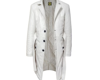 Men's Genuine Suede Leather Long Cowboy Coat