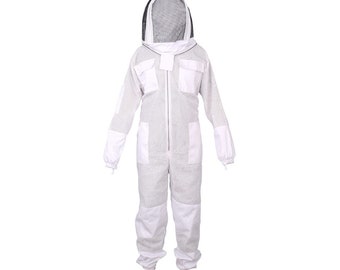 Bee Suit Three Layer Beekeeping Protective Full Cover Bee Suit,Jacket ,Full Gloves,Trouser