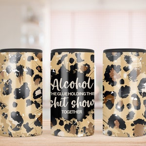 Funny Alcohol 4 in 1 Can Cooler Sublimation Design, 4 in 1 Design Wrap, Sublimation Can Holder, Can Cooler PNG, Can Holder Wrap
