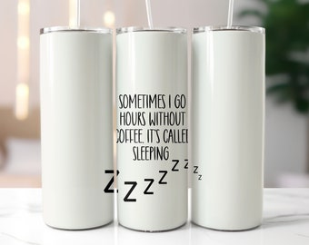 Horas sem café Engraçado SEAMLESS Tumbler Wrap, 20oz Skinny Tumbler Sublimation Design, Download PNG, Instant DIGITAL Tumbler Wrap