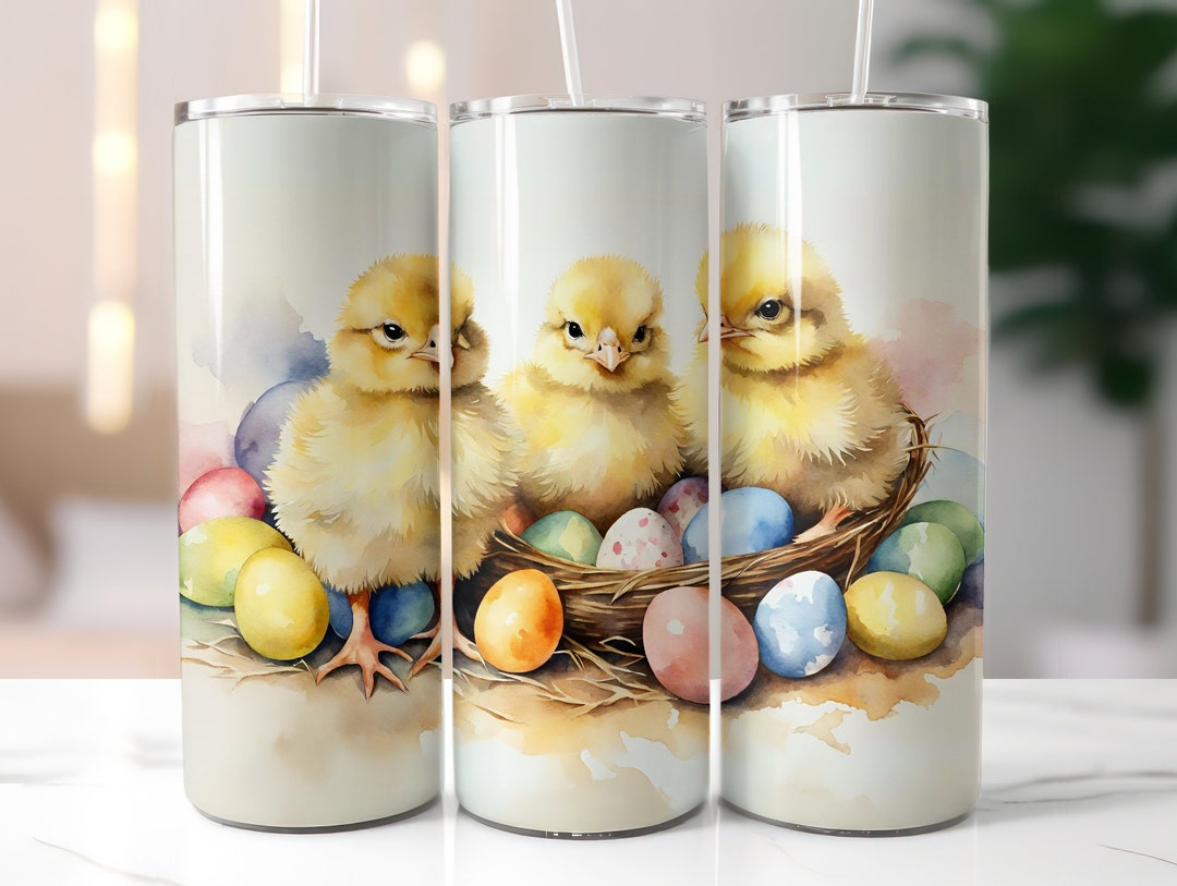 Baby Chicks Chicken Tumbler Wrap, 20 Oz Skinny Tumbler Sublimation ...